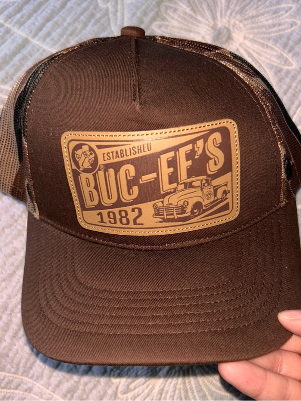 Buc-ee's Brown Trucker Hat with Patch